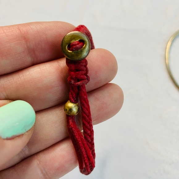 COPY - set of 3 fashion jewelry bundle red and gold spiked bracelets - Picture 11 of 15